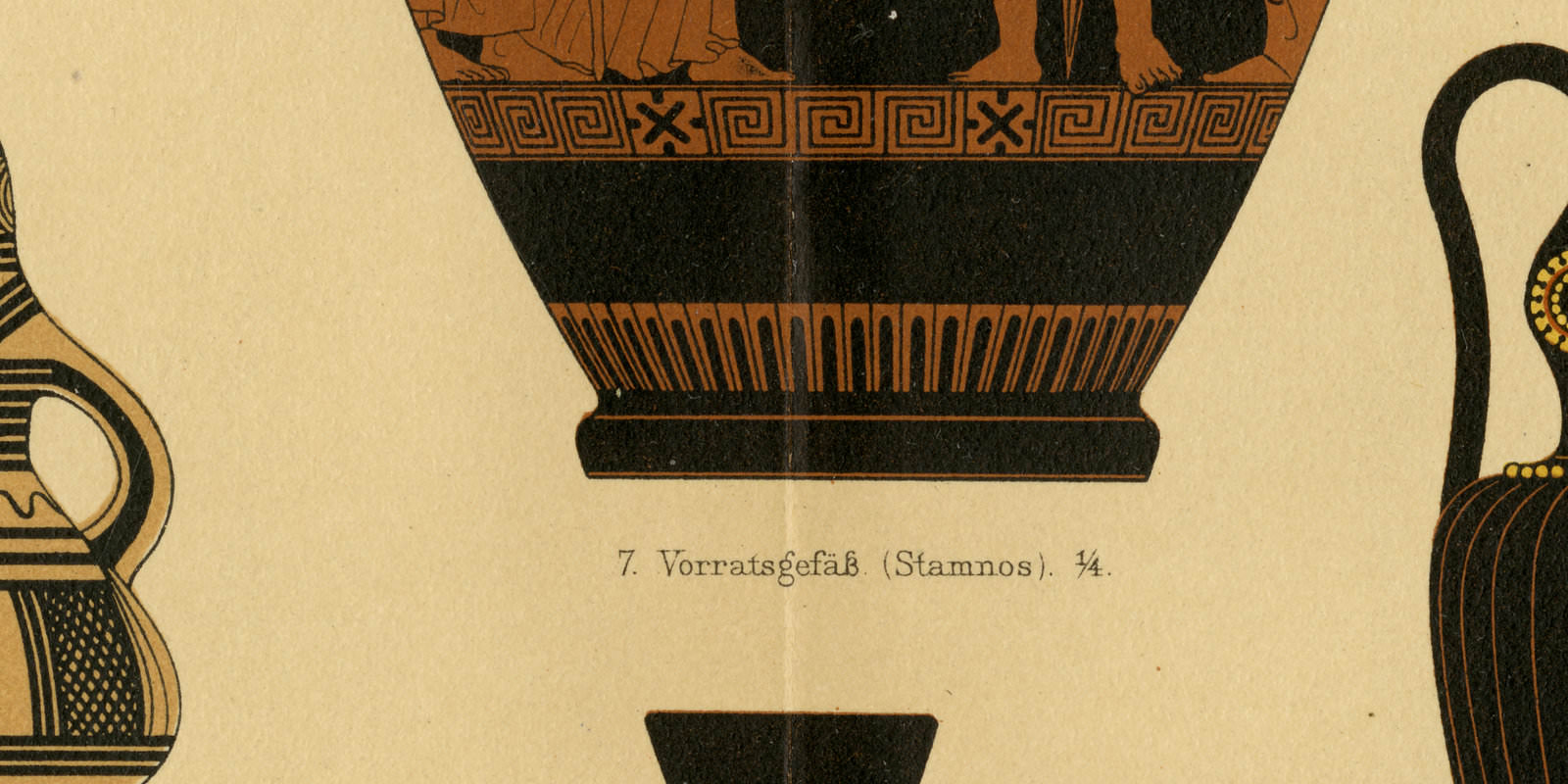 Griechische Vasen ca 1897 historische Bildtafel Chromolithographie