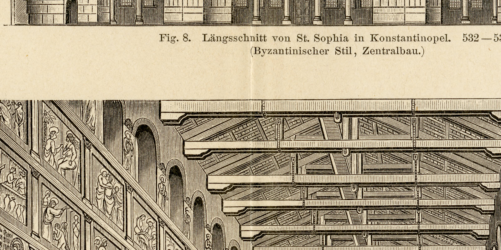 Architektur VI ca 1893 historische Bildtafel Holzstich