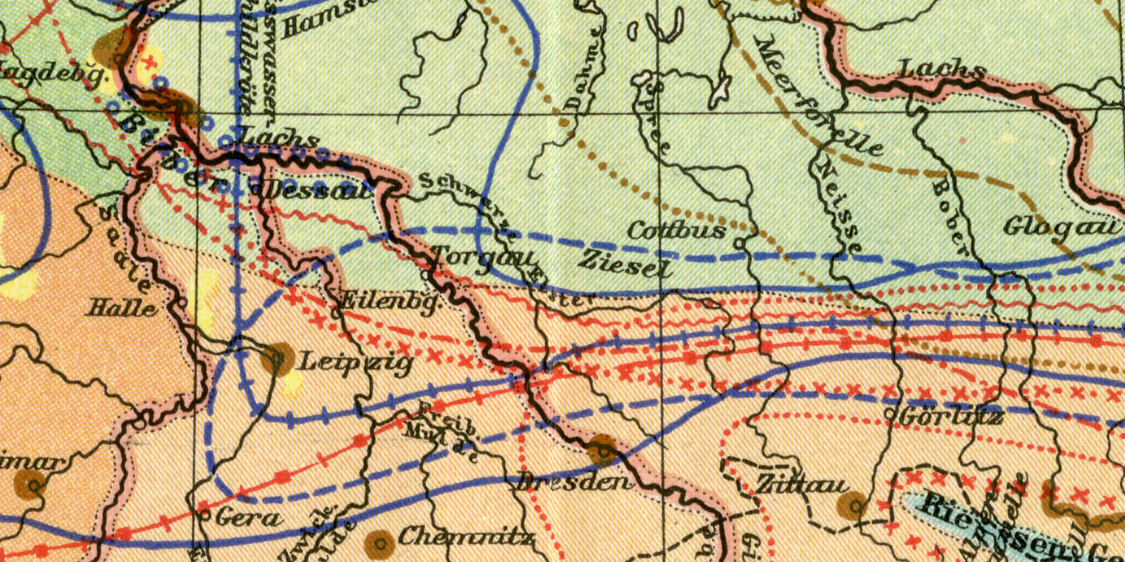 Tiergeographie II Tierverbreitung in Deutschland historische Landkarte Lithographie ca 1912