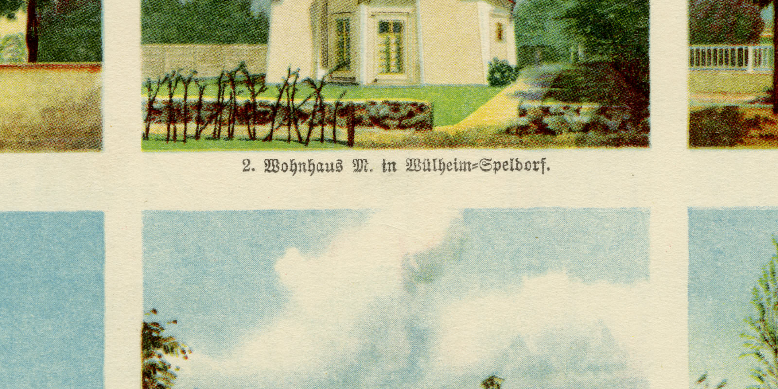 Landhäuser III - IV ca 1927 historische Bildtafel Chromotypie