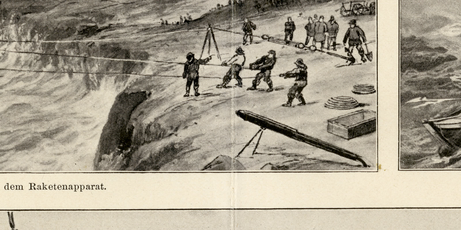 Rettungswesen zur See ca 1900 historischer Druck Autotypie