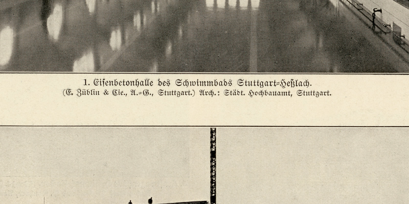 Beton und Eisenbetonbau I - II ca 1931 historische Bildtafel Autotypie