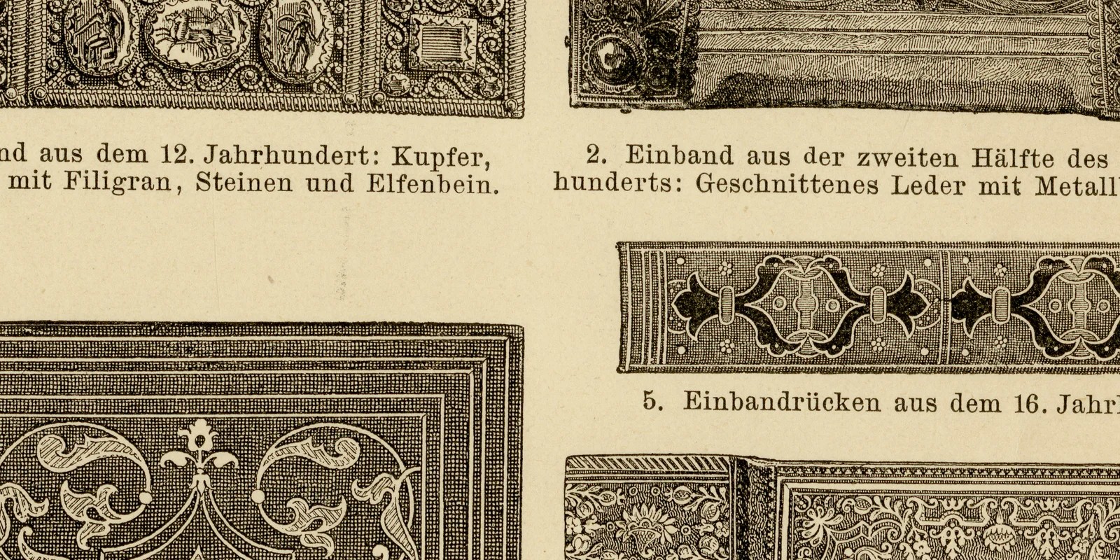 Büchereinbände ca 1882 historische Grafik Holzstich