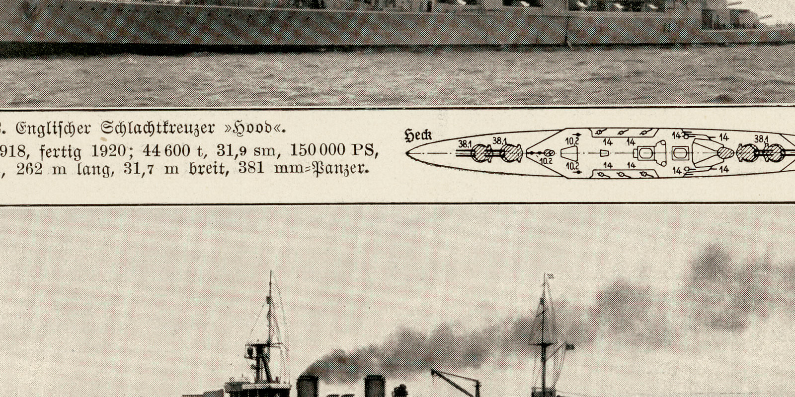 Kreuzer I - II ca 1927 historische Bildtafel Autotypie