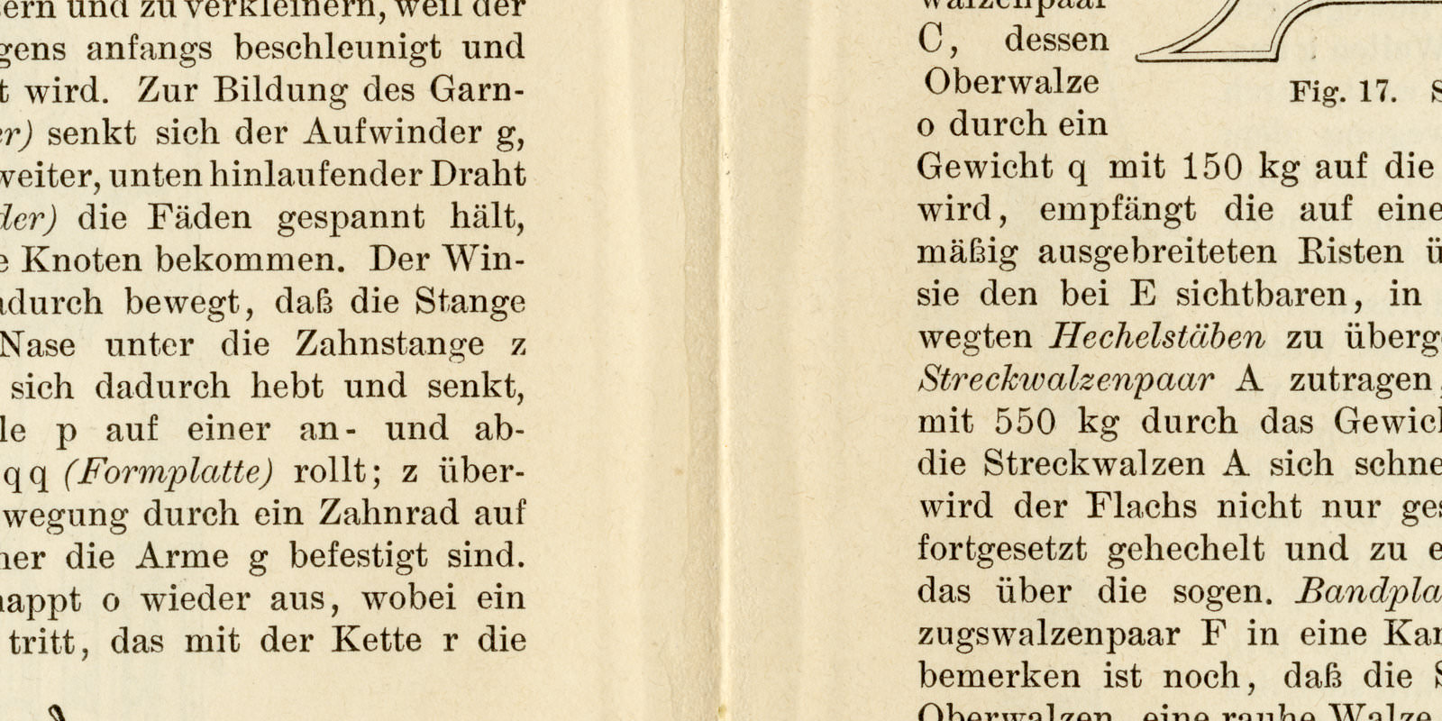 Spinnereimaschinen II ca 1897 historische Bildtafel Holzstich