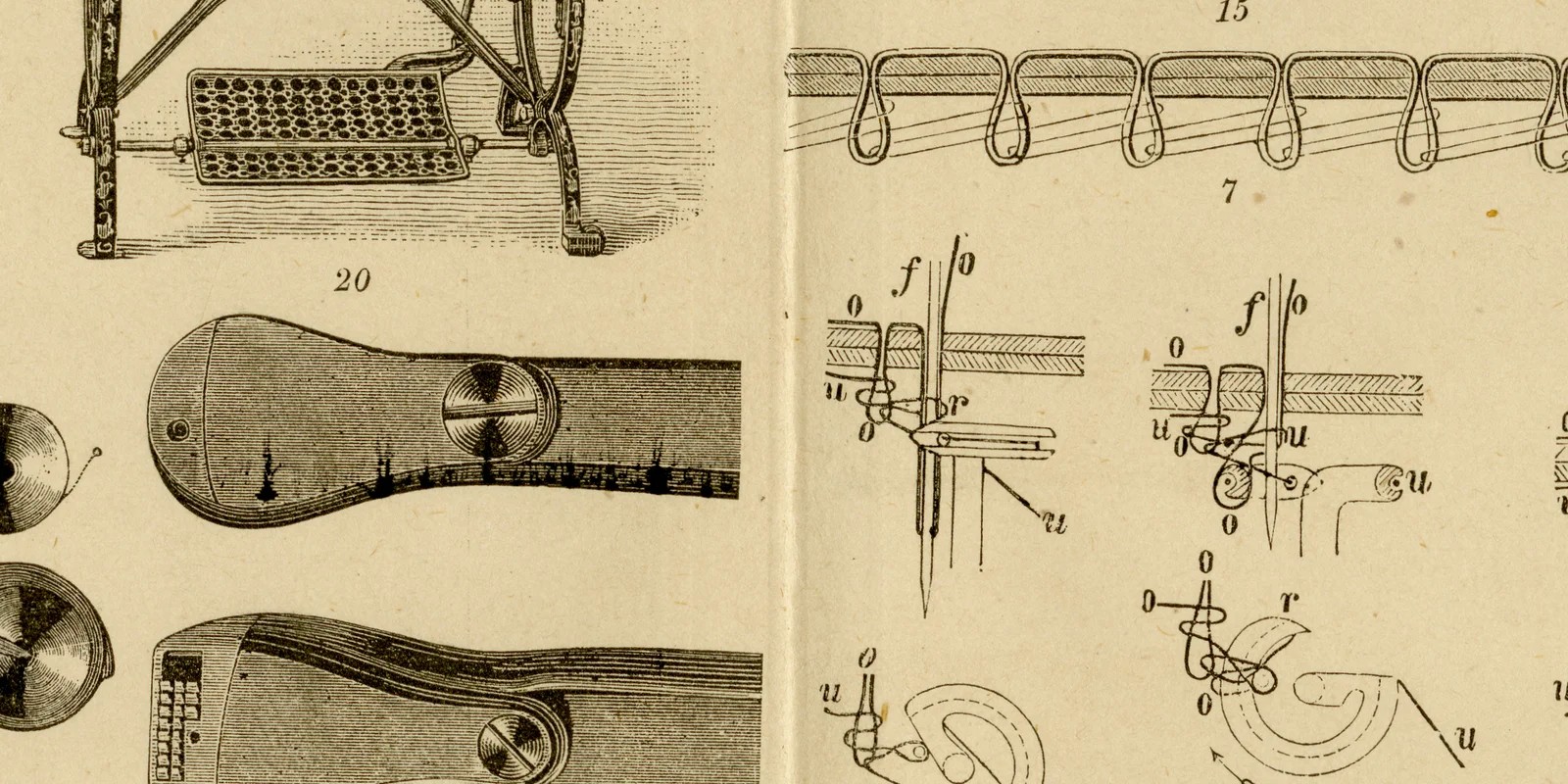 Nähmaschinen ca 1885 historische Grafik Holzstich