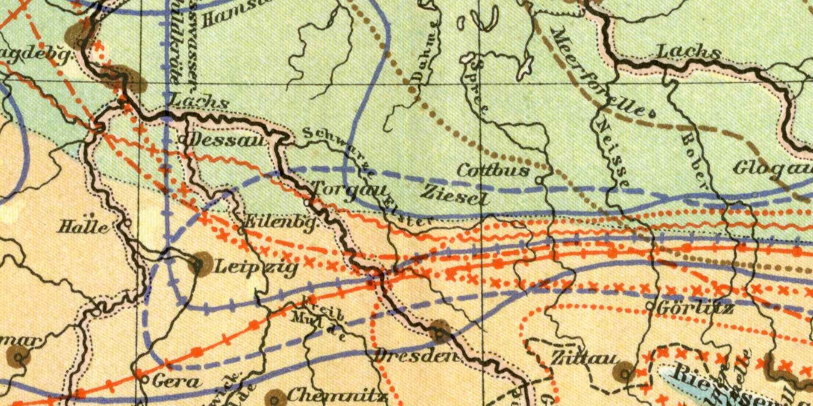 Tiergeographie II Tierverbreitung in Deutschland historische Landkarte Lithographie ca 1892