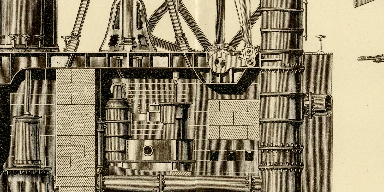 Pumpen ca 1886 historische Grafik Holzstich