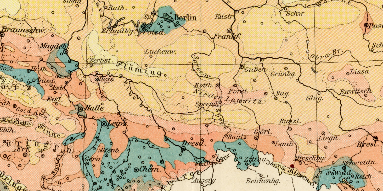 Bevölkerungsdichtigkeit im Deutschen Reich ca 1894 historische Karte Lithographie