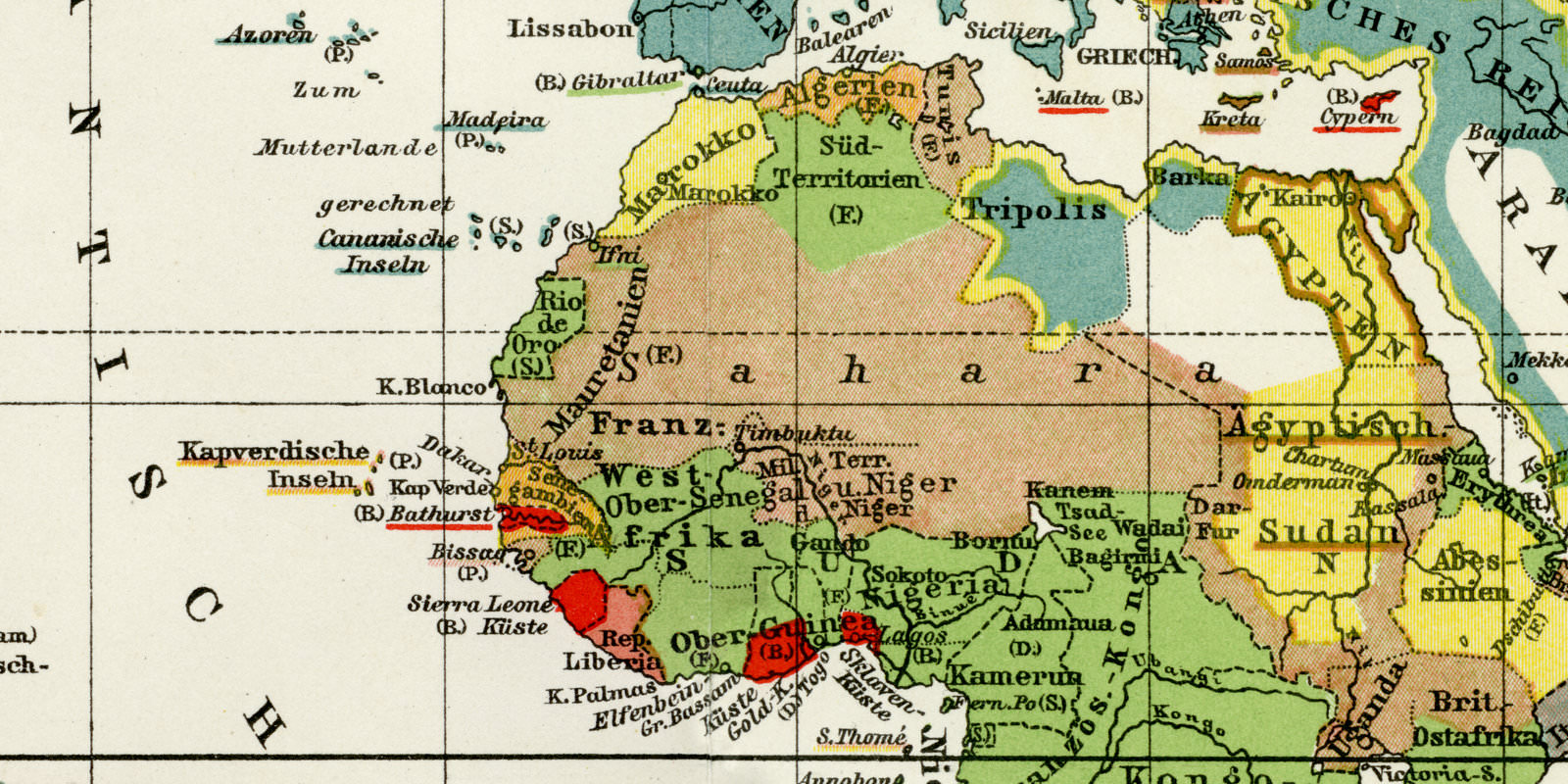 Verteilung der Staatsformen und Kolonialverfassungen auf der Erde historische Landkarte Lithographie ca 1910
