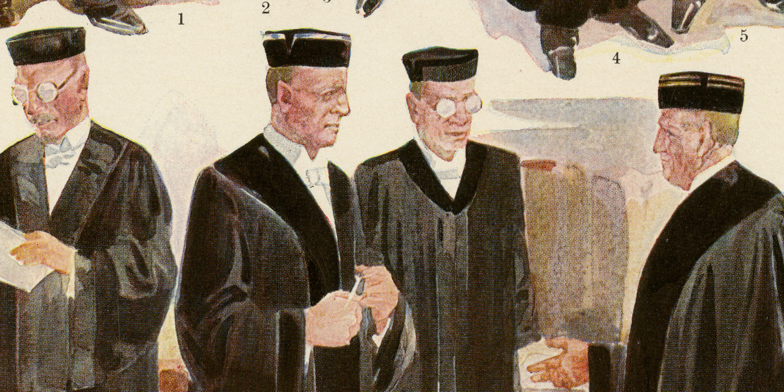 Gerichtstrachten I ca 1933 historische Bildtafel Chromotypie