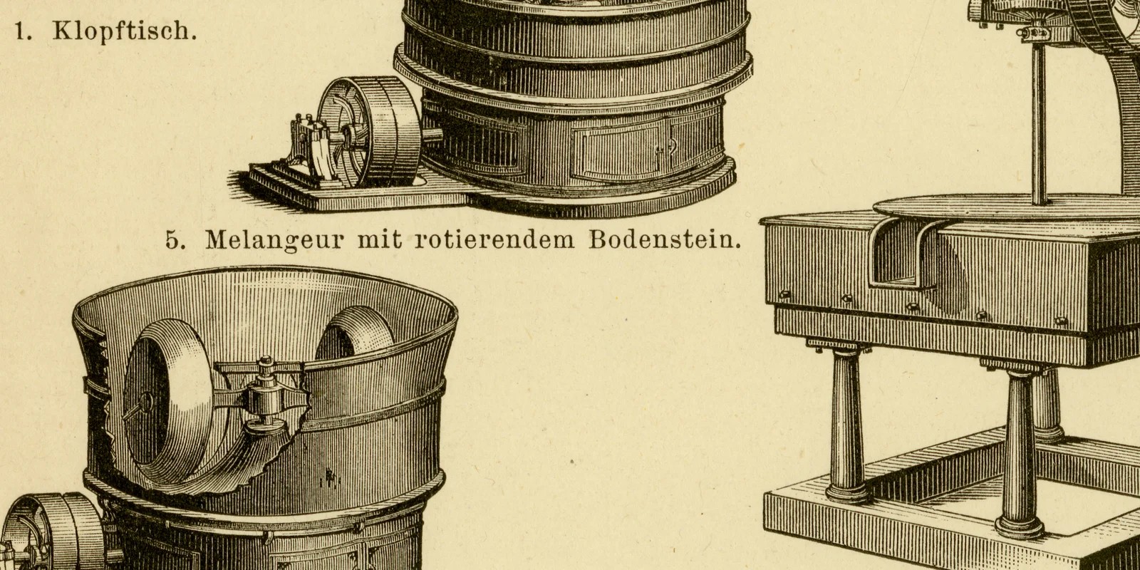Chokoladenfabrikation ca 1883 historische Grafik Holzstich