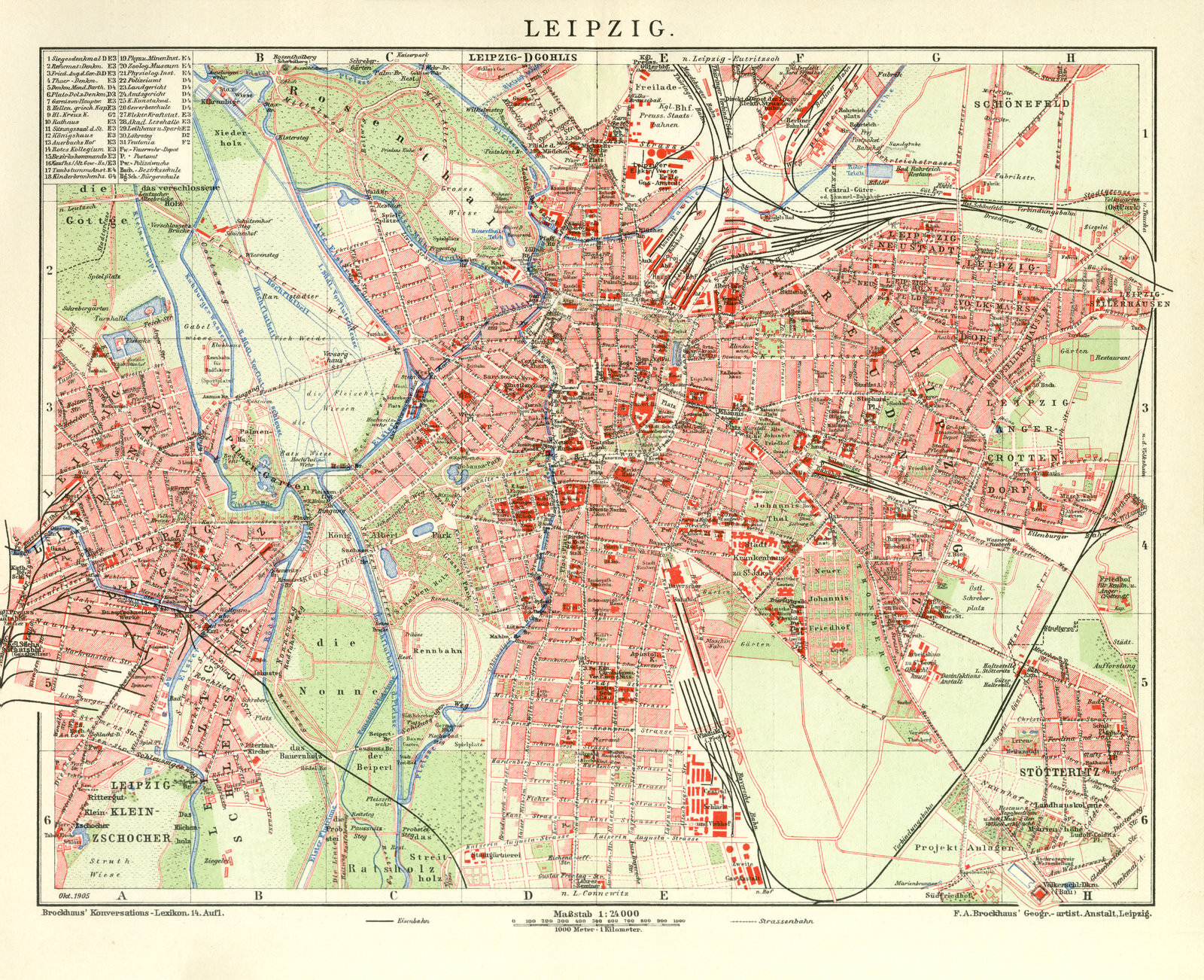 Leipzig Historischer Stadtplan 1905 leipzig-historischer-stadtplan-1905
