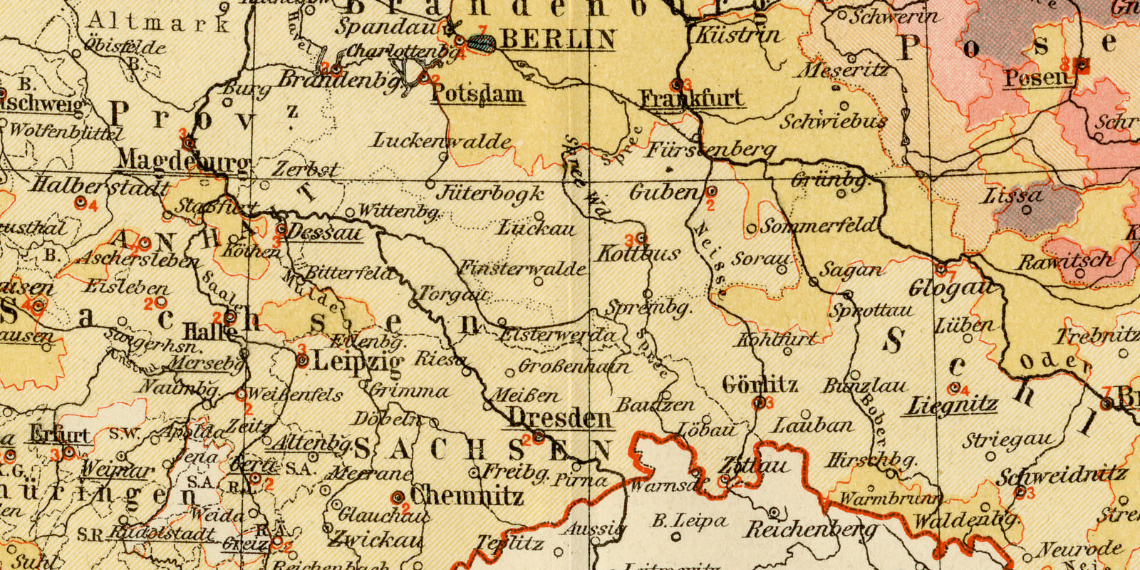 Verbreitung der Juden im Deutschen Reich ca 1894 historische Karte Lithographie