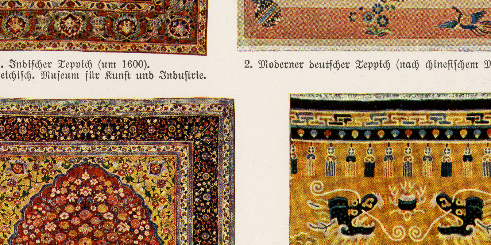 Teppiche II ca 1929 historische Bildtafel Chromotypie