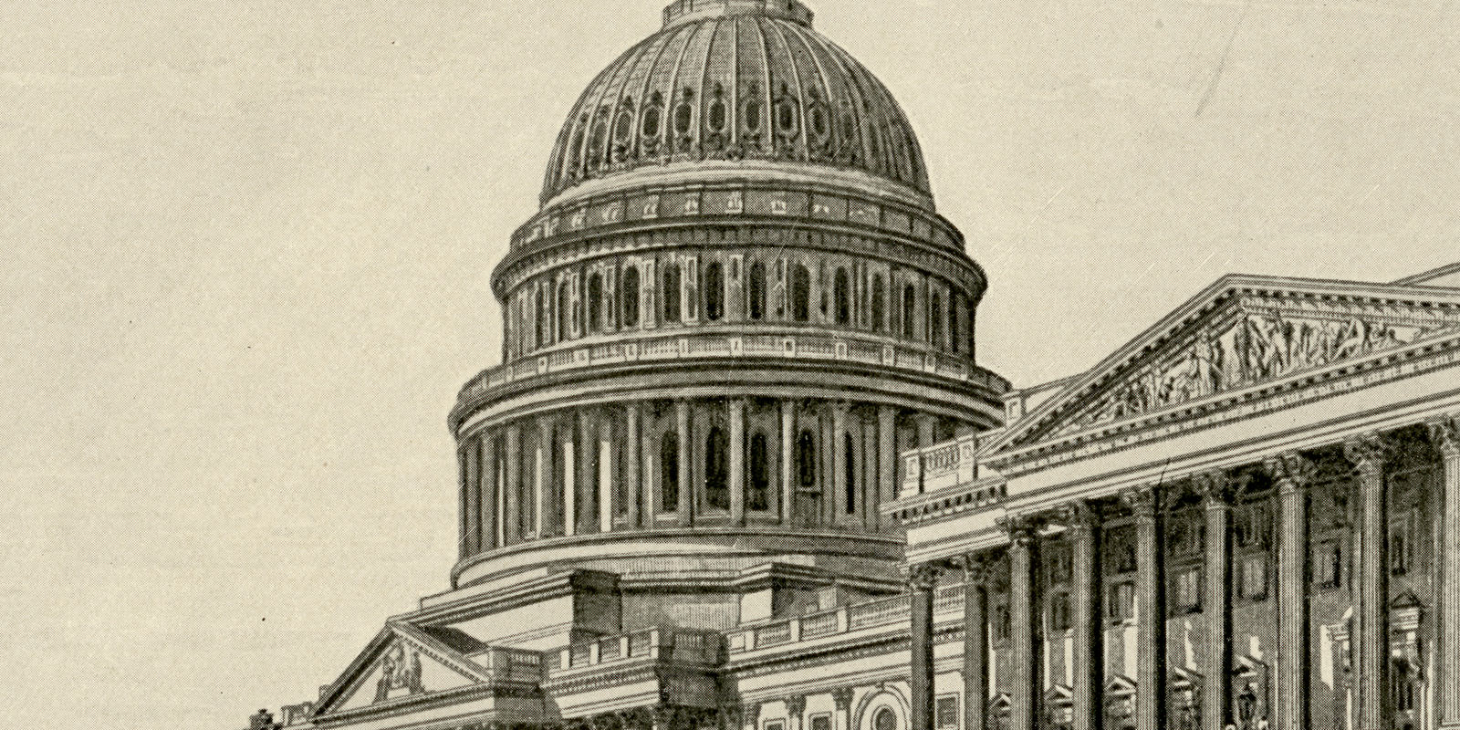 Das Kapitol in Washington ca 1904 historischer Druck Autotypie