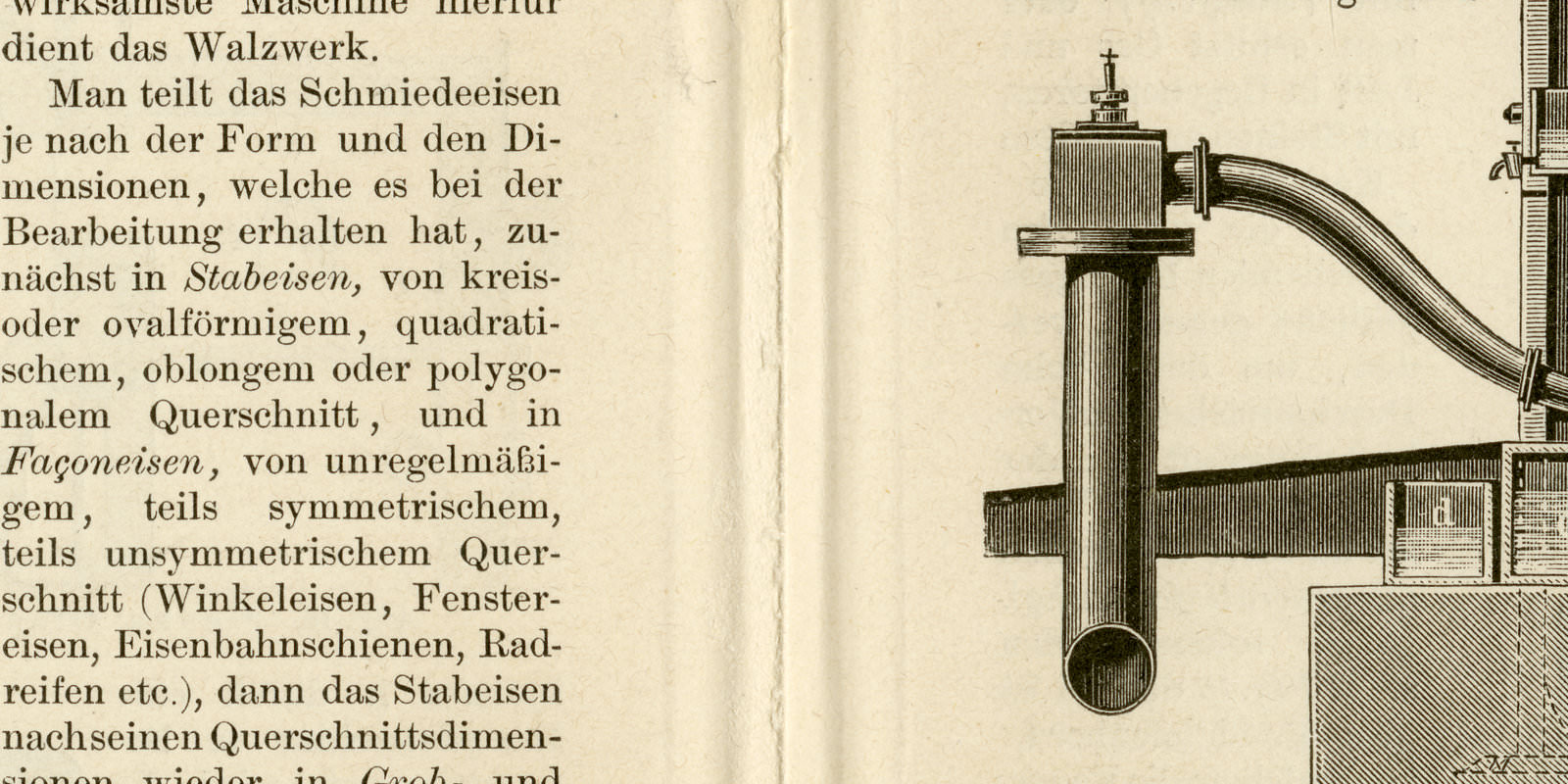 Eisen II ca 1893 historische Bildtafel Holzstich