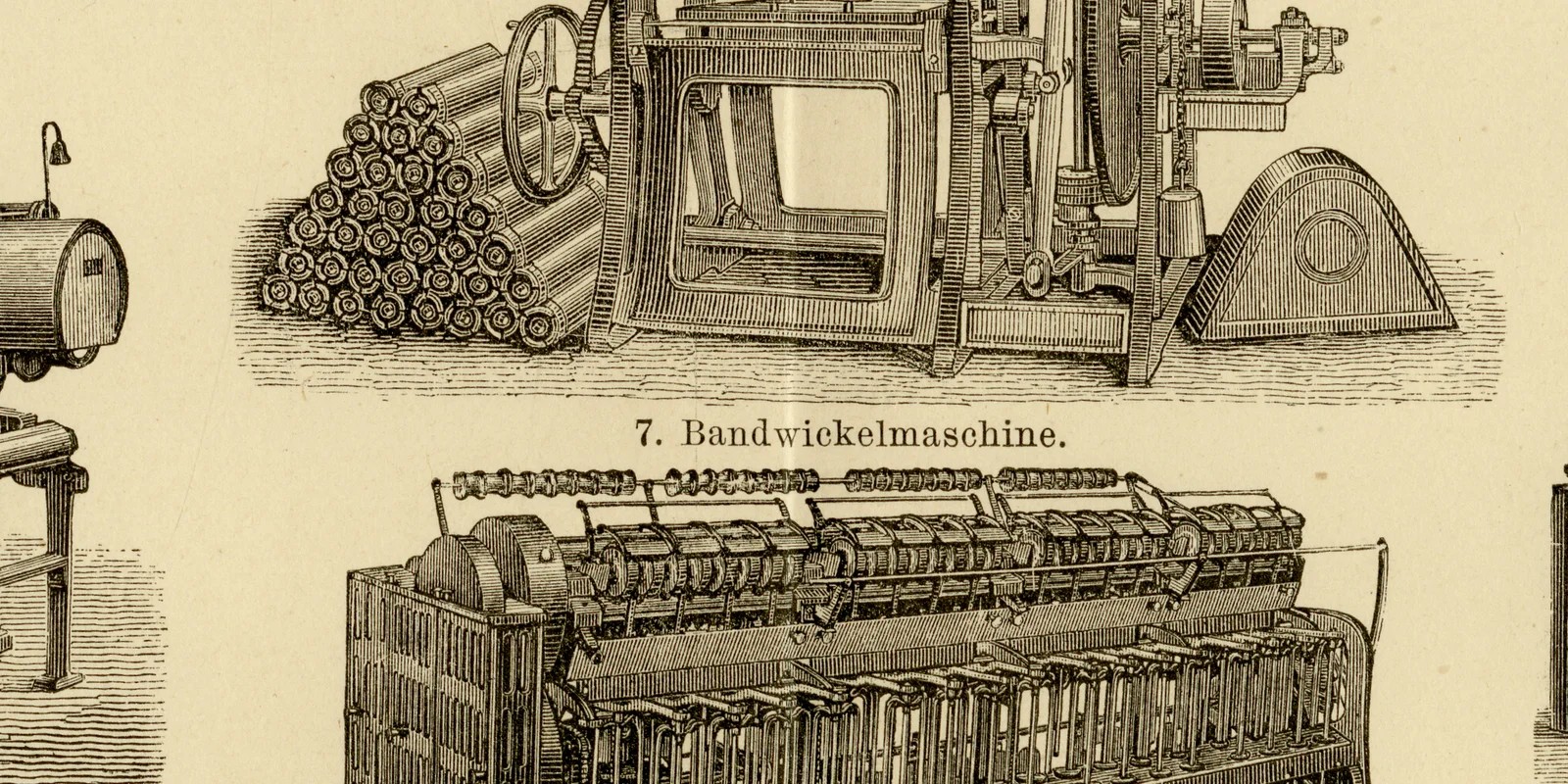Flachsspinnerei ca 1883 historische Grafik Holzstich
