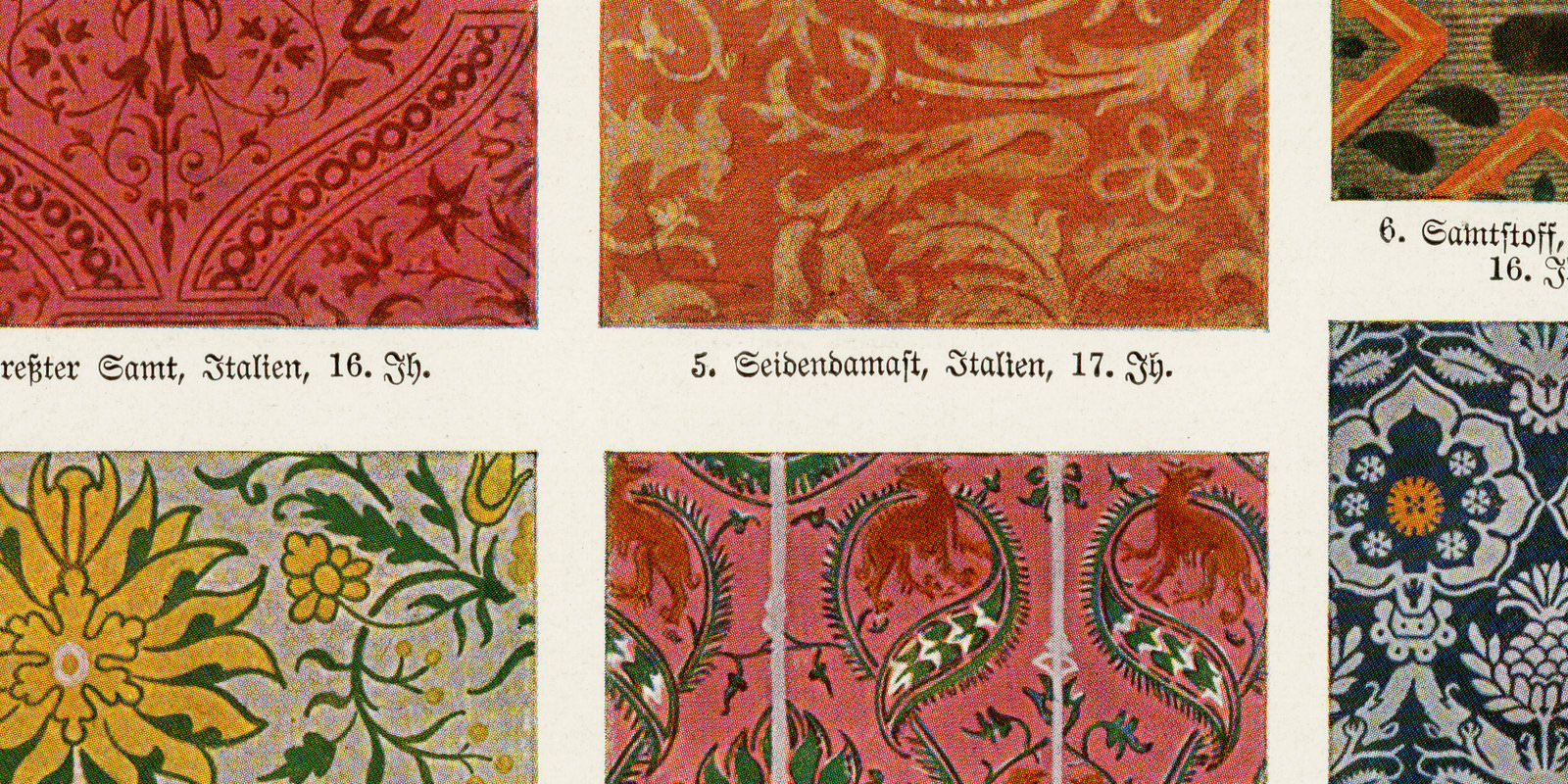 Webkunst II ca 1930 historische Bildtafel Chromotypie