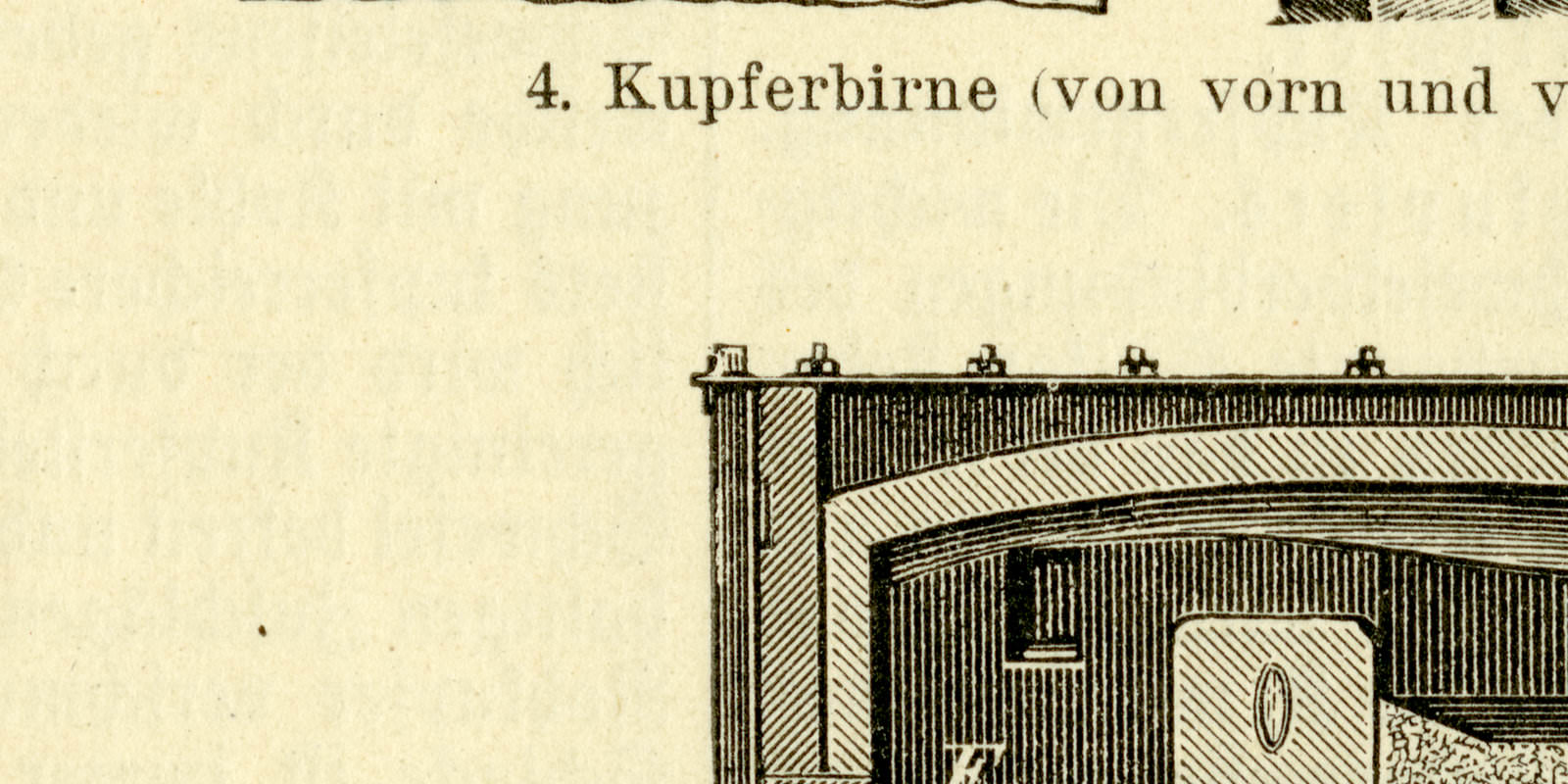 Kupfergewinnung historische Bildtafel Holzstich ca 1902