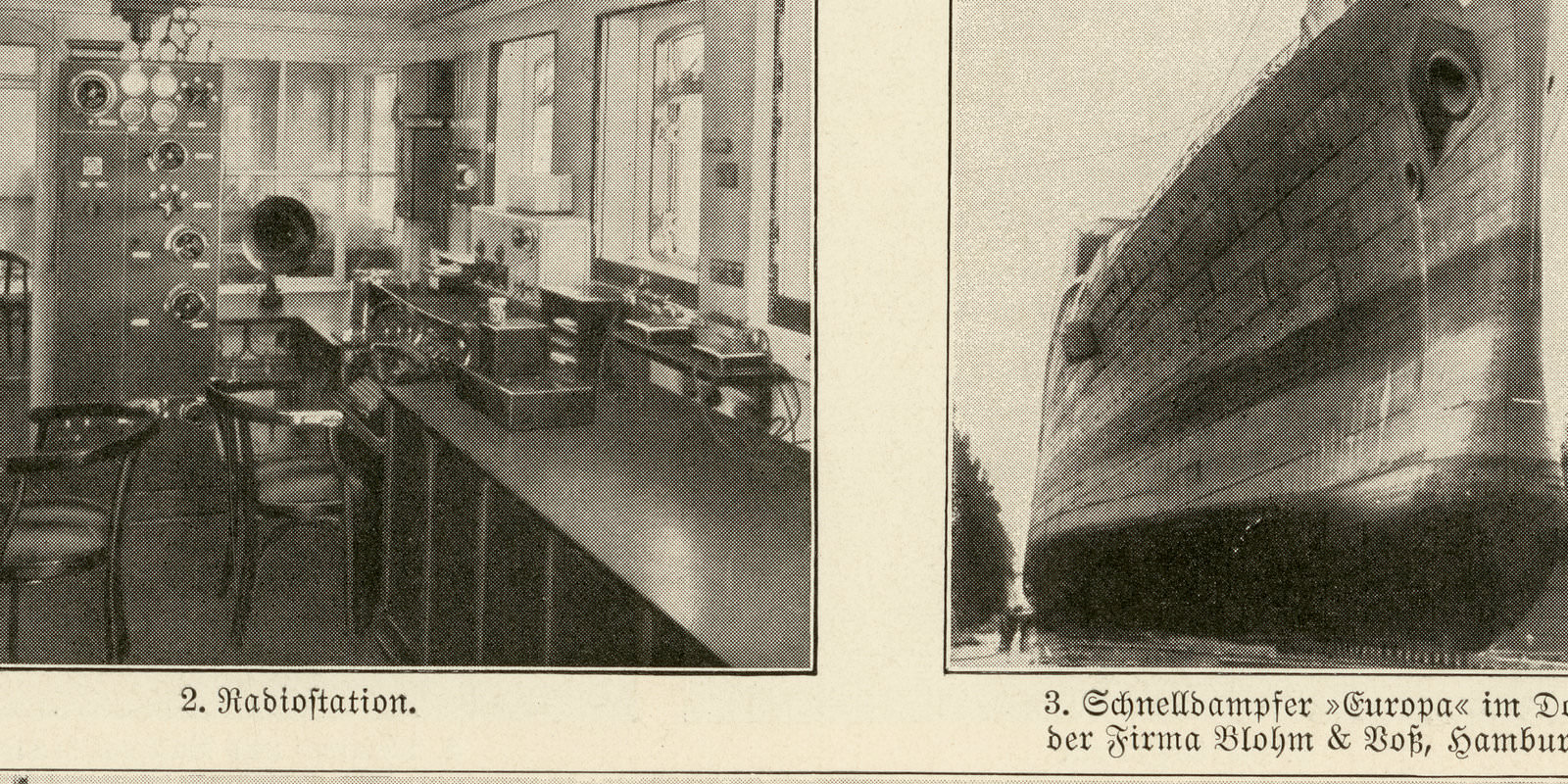 Dampfschiff I - II ca 1931 historische Bildtafel Autotypie