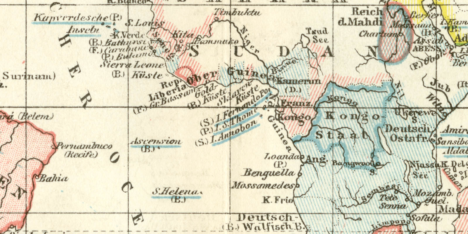 Verteilung der Staatsformen und Kolonialverfassungen auf der Erde historische Landkarte Lithographie ca 1892
