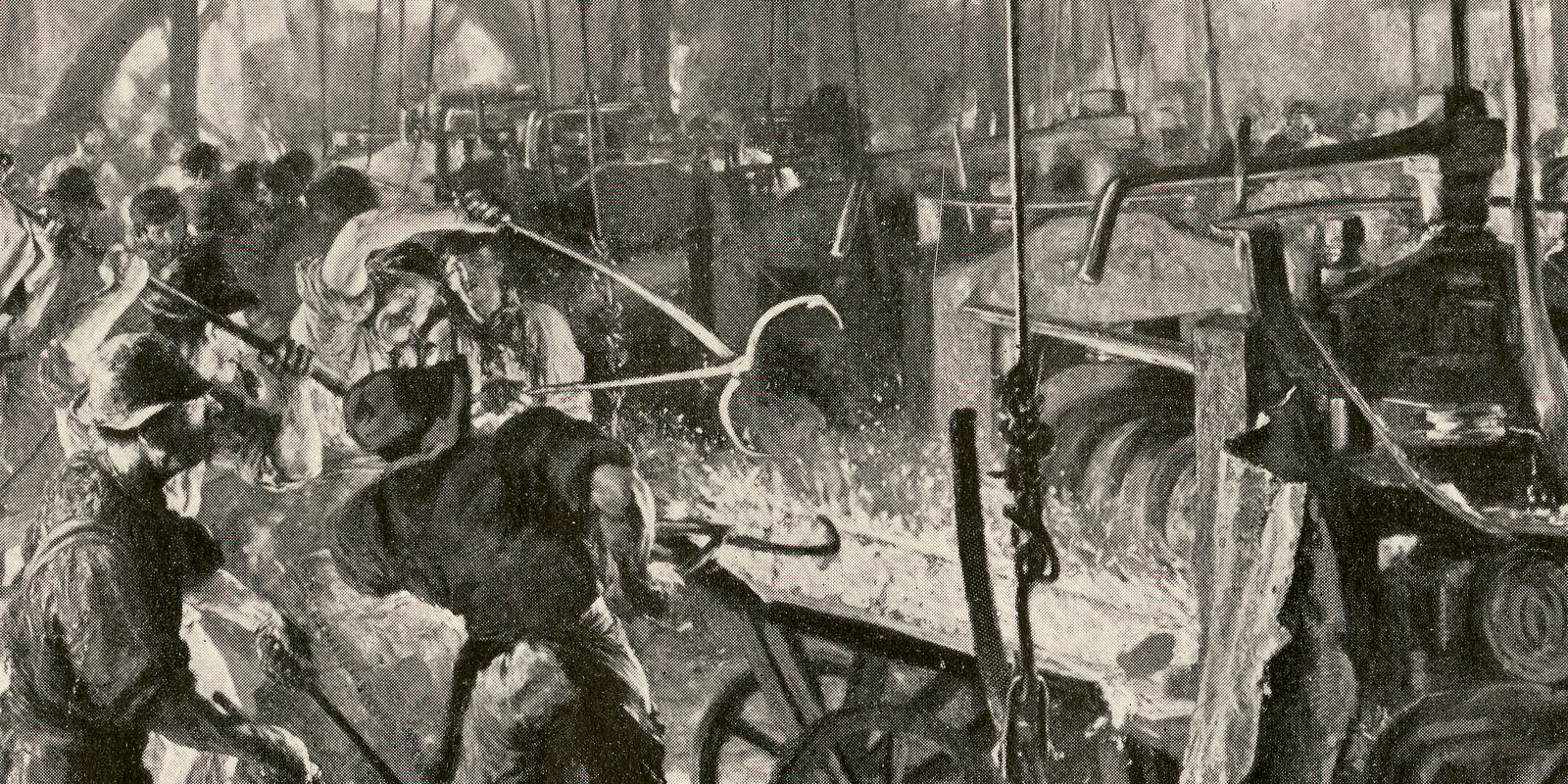 Eisenwalzwerk ca 1904 historische Bildtafel Autotypie