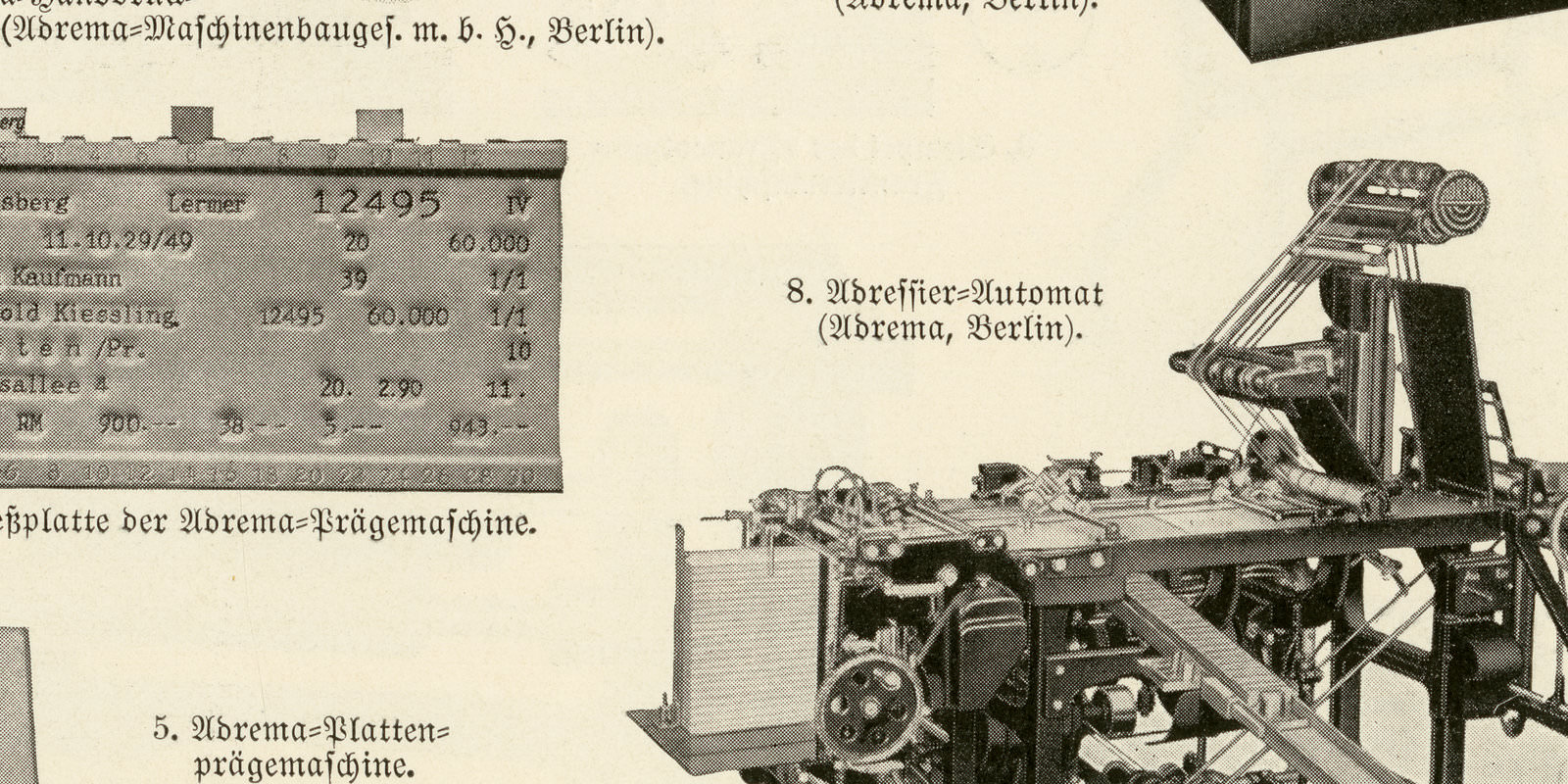 Büromaschinen I - II ca 1931 historische Bildtafel Autotypie