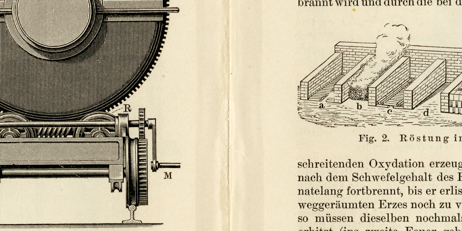 Kupfergewinnung ca 1895 historische Bildtafel Holzstich