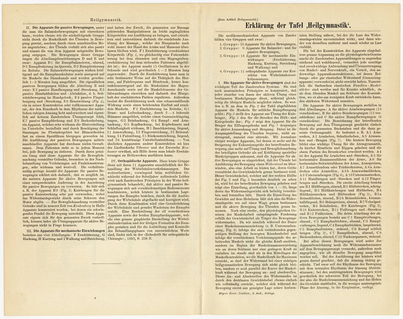Heilgymnastik ca 1895 historische Bildtafel Holzstich