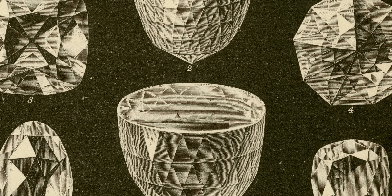 Diamanten ca 1883 historische Grafik Holzstich