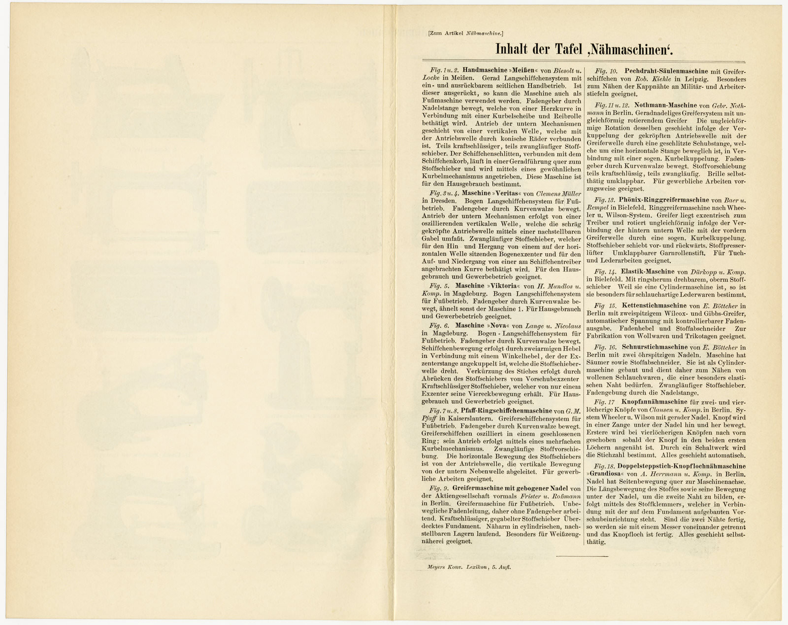 Nähmaschinen ca 1896 historische Bildtafel Holzstich