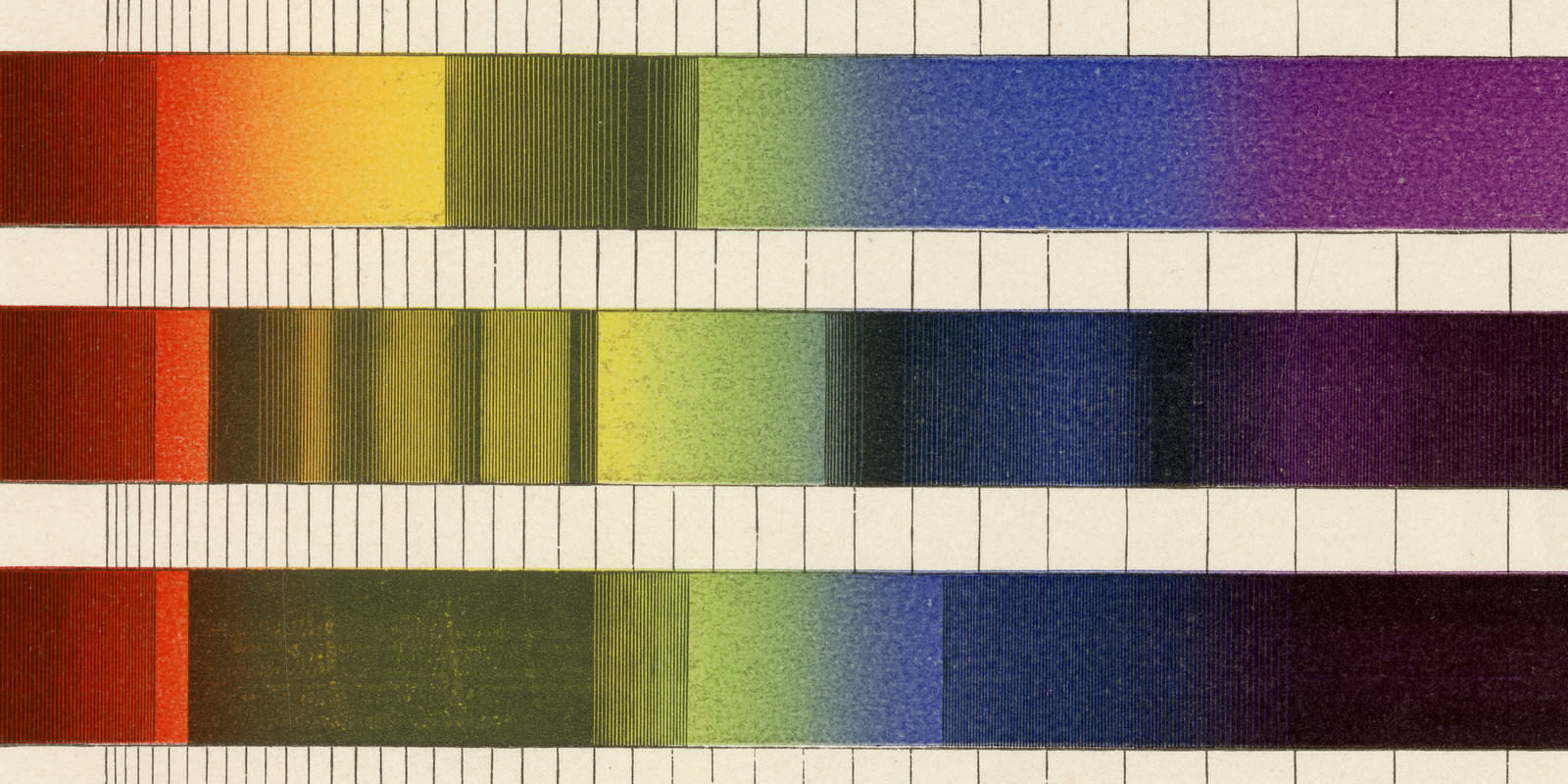 Spektralanalyse III ca 1897 historische Bildtafel Chromolithographie