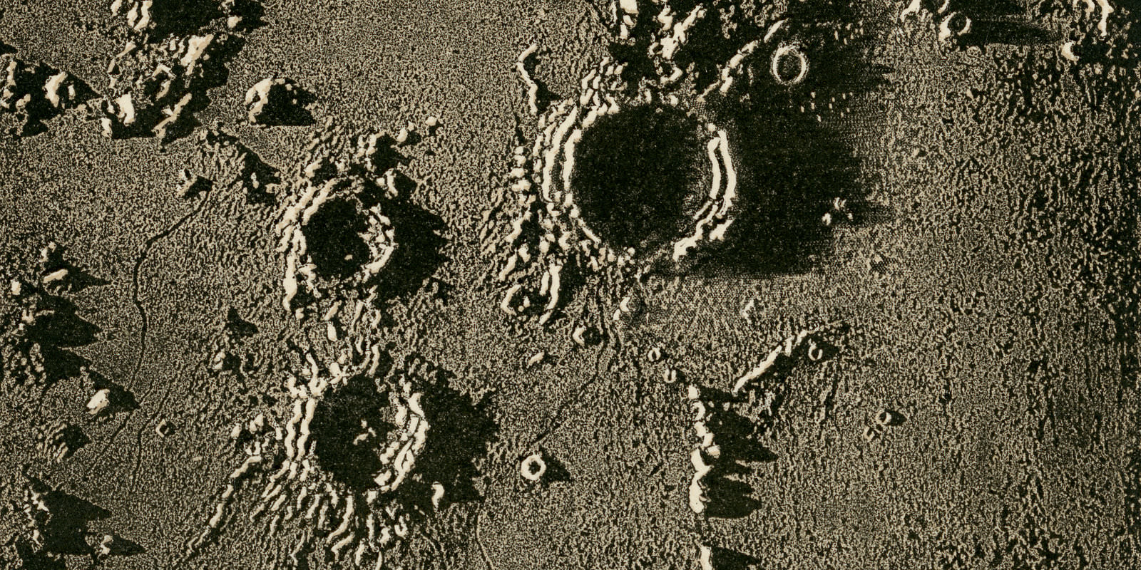 Mond III ca 1896 historischer Druck Autotypie
