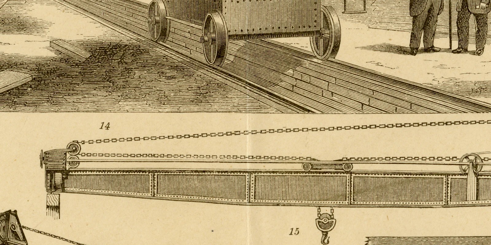 Hebeapparate ca 1884 historische Grafik Holzstich