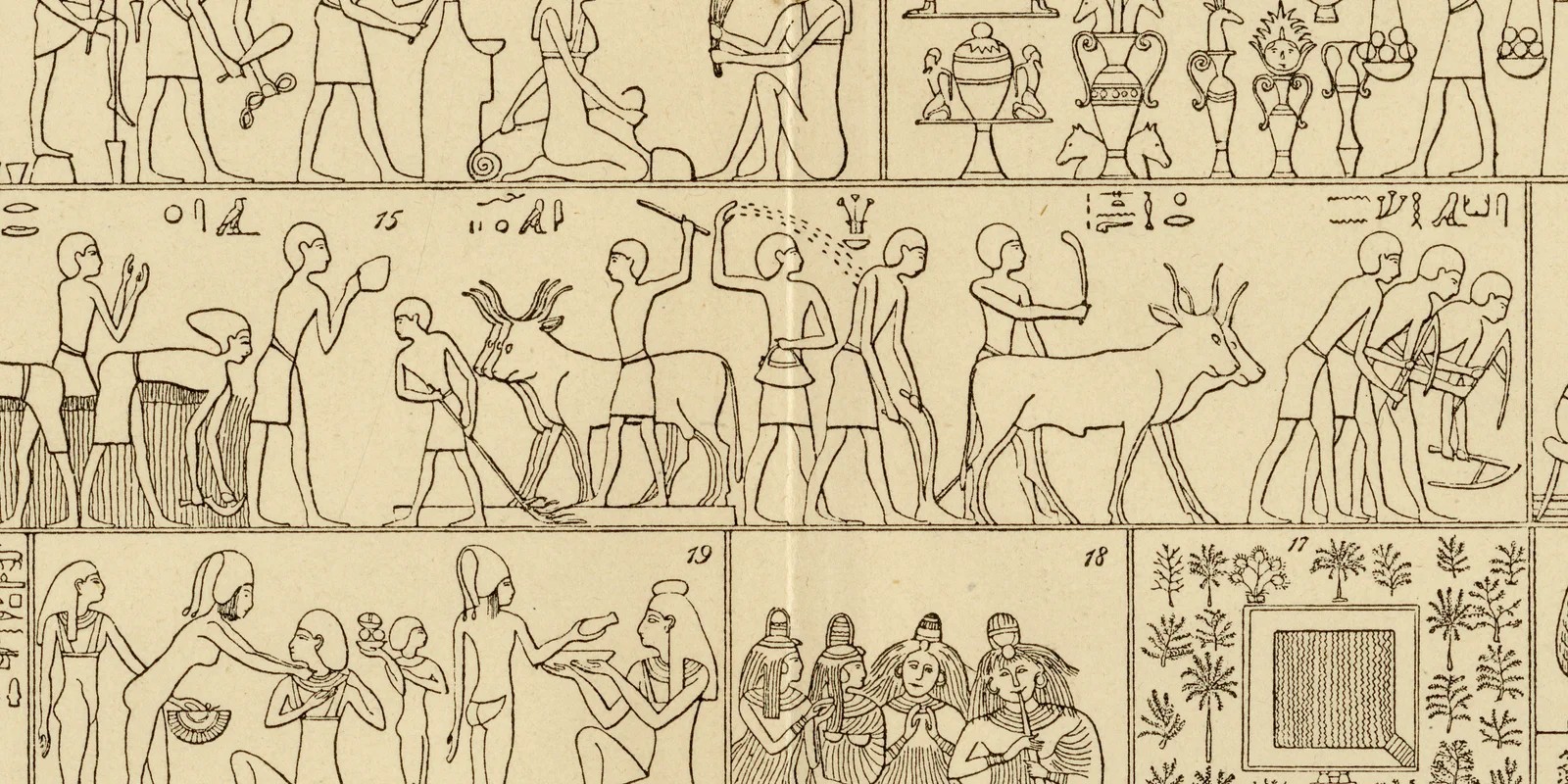 Ägyptische Altertümer ca 1882 historische Grafik Holzstich