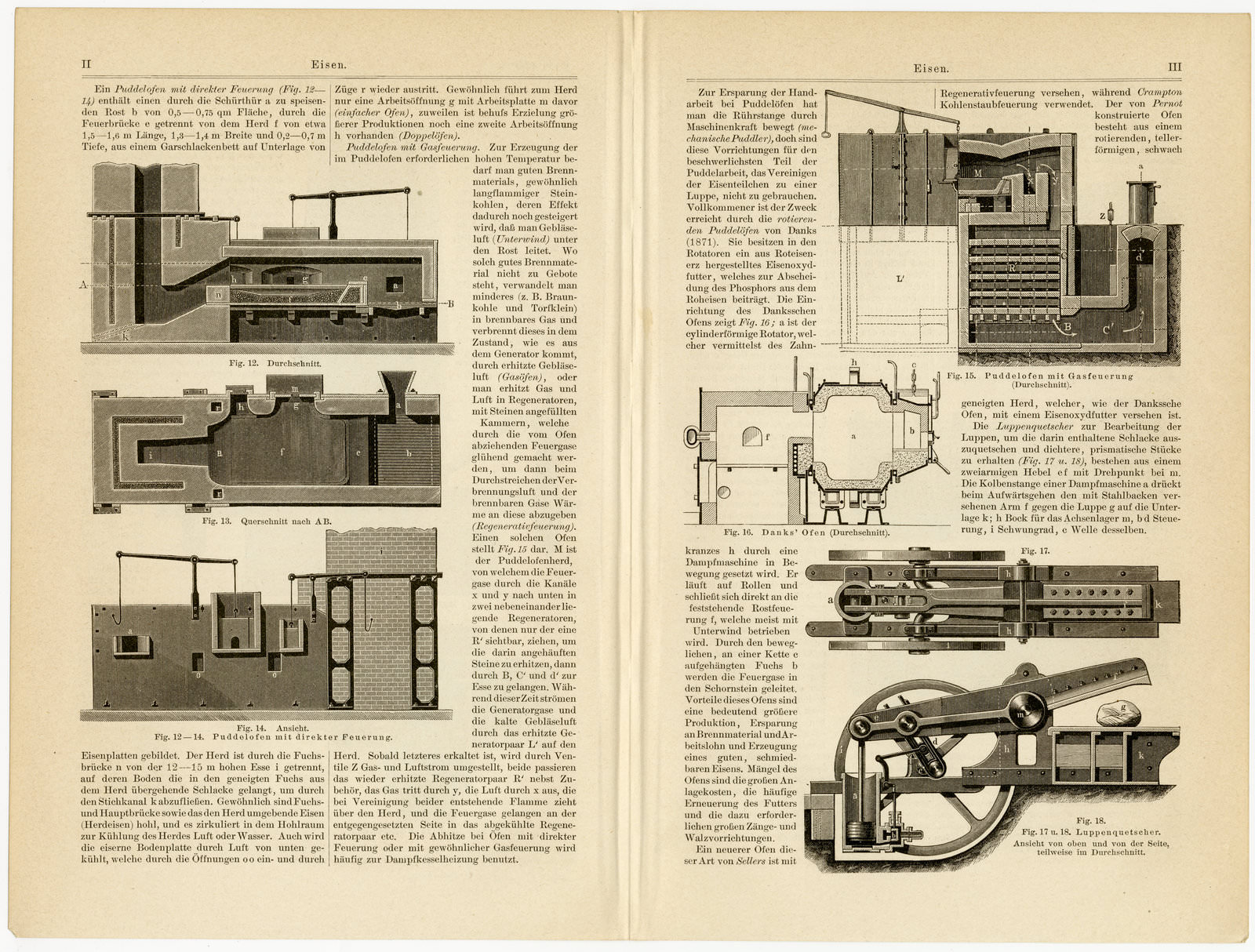 Eisen II ca 1893 historische Bildtafel Holzstich
