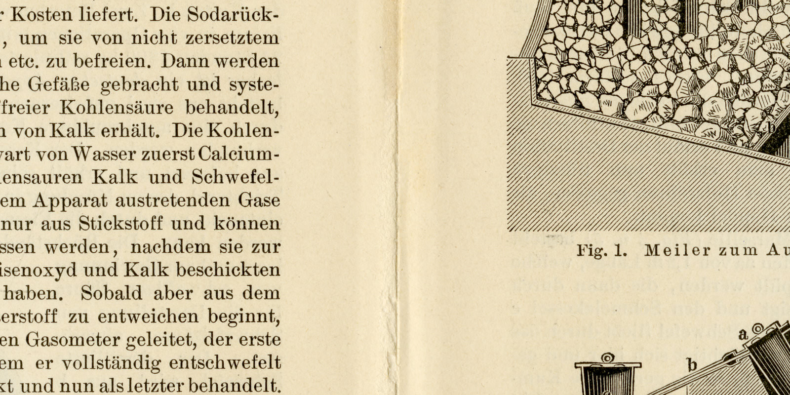 Schwefelgewinnung ca 1897 historische Bildtafel Holzstich