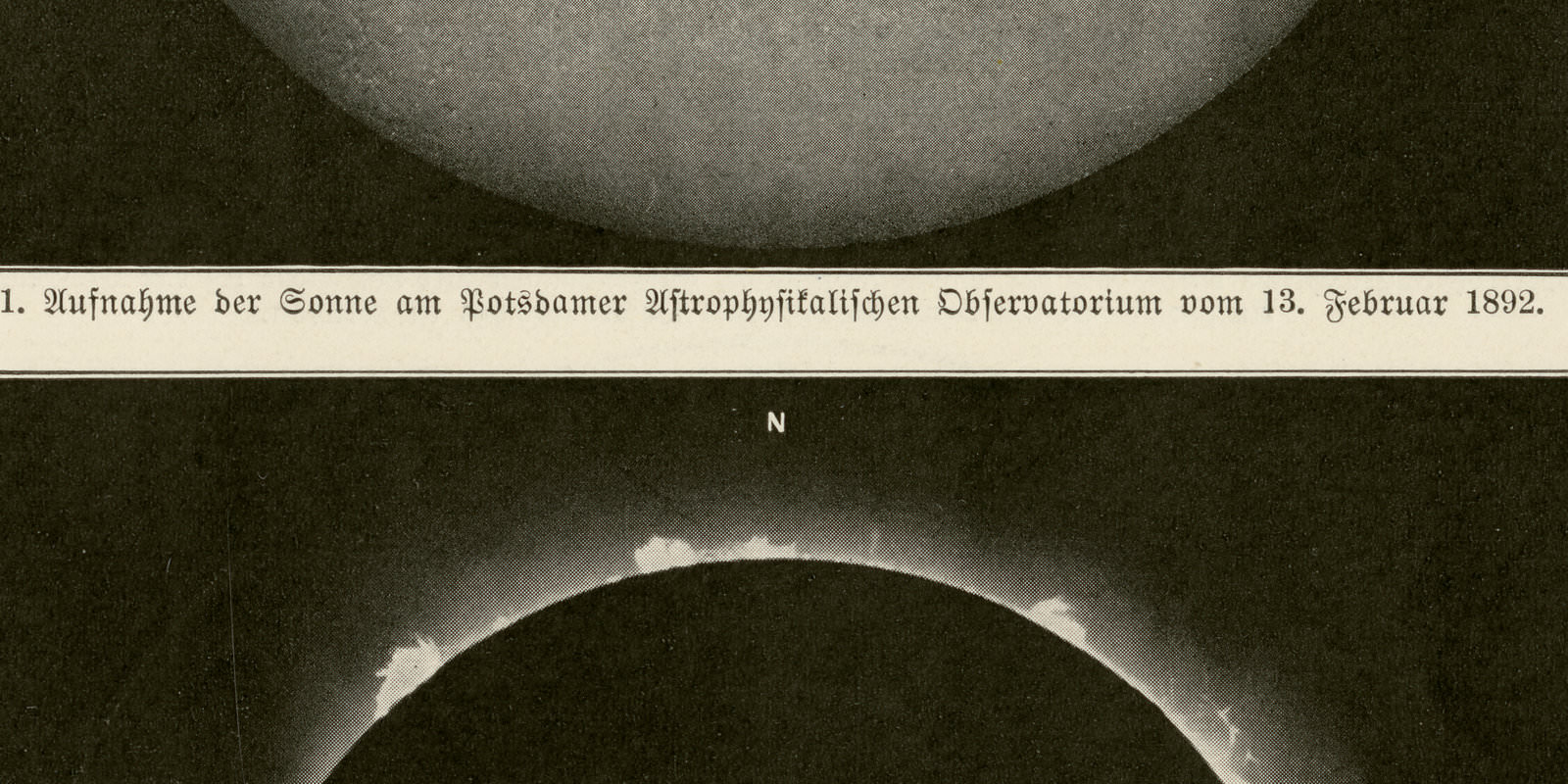 Sonne I - II ca 1929 historische Bildtafel Autotypie