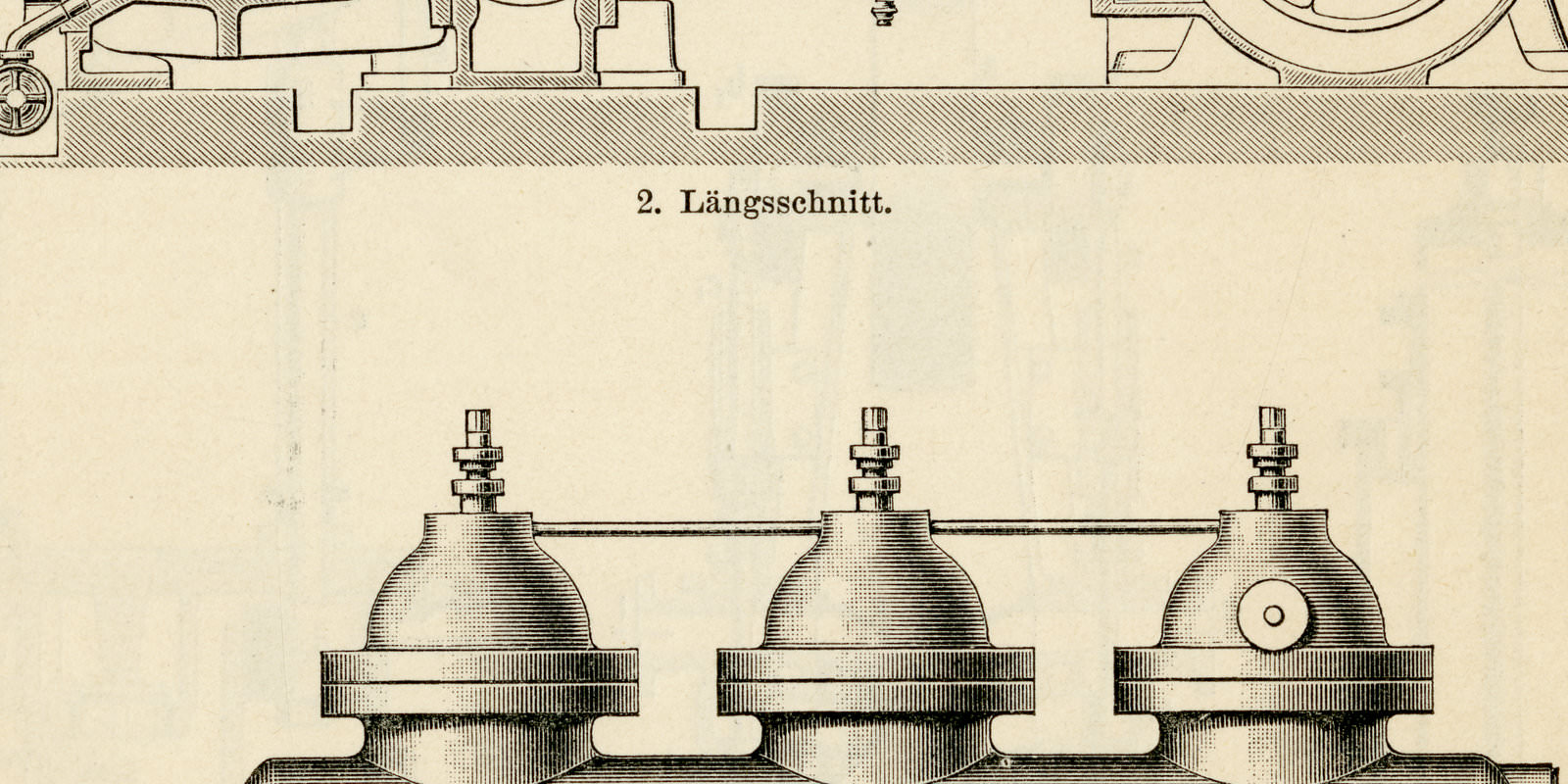 Pumpen III - IV ca 1900 historische Bildtafel Holzstich
