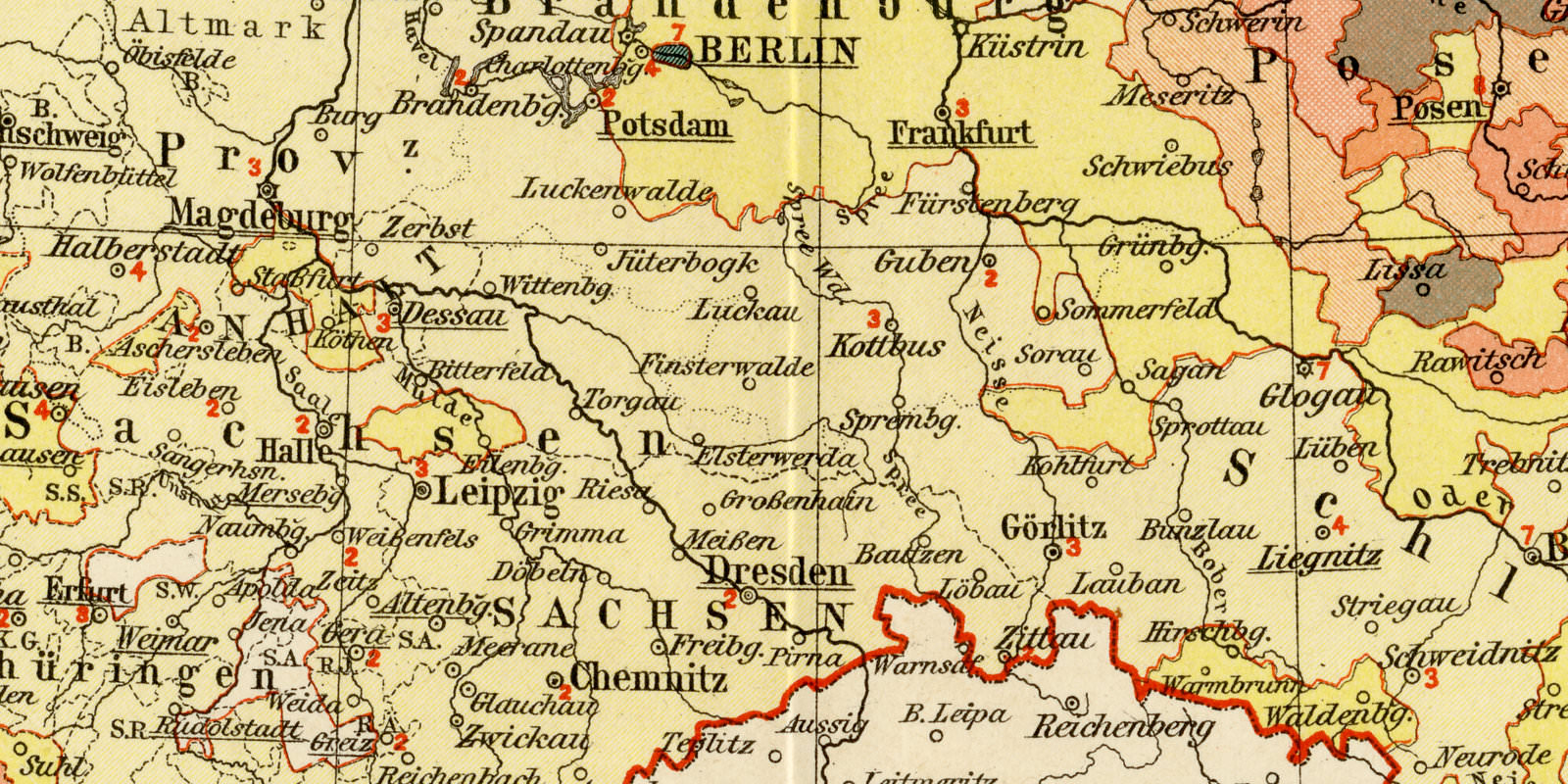 Verbreitung der Juden im Deutschen Reich ca 1897 historische Karte Lithographie
