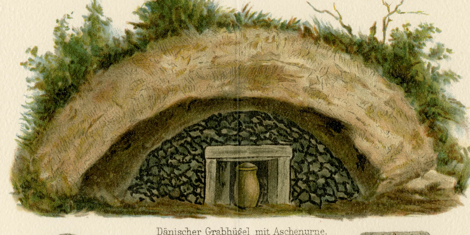 Kultur der Metallzeit II Jüngere Periode ca 1896 historische Bildtafel Chromolithographie