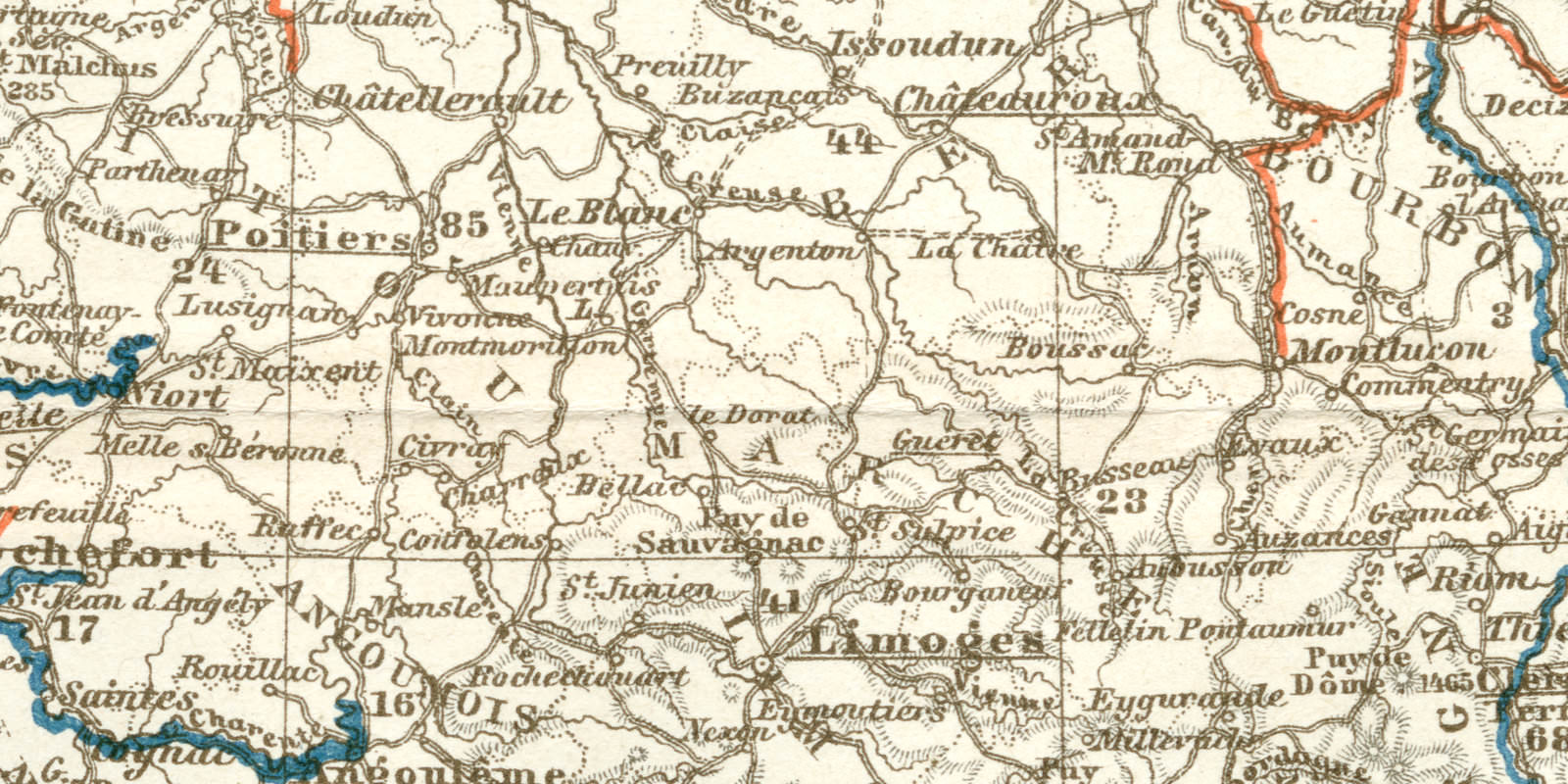 Die Schiffahrtsstrassen von Frankreich und den angrenzenden Gebieten historische Landkarte Lithographie ca 1899