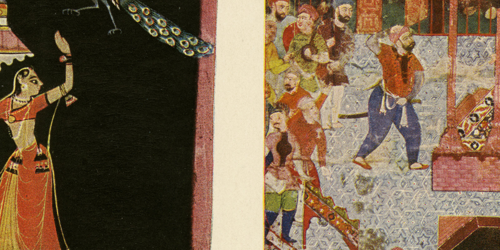 Indische Malerei ca 1933 historische Bildtafel Chromotypie