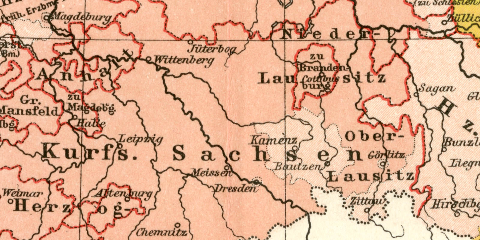 Konfessionskarte des Deutschen Reiches historische Landkarte Lithographie ca 1905