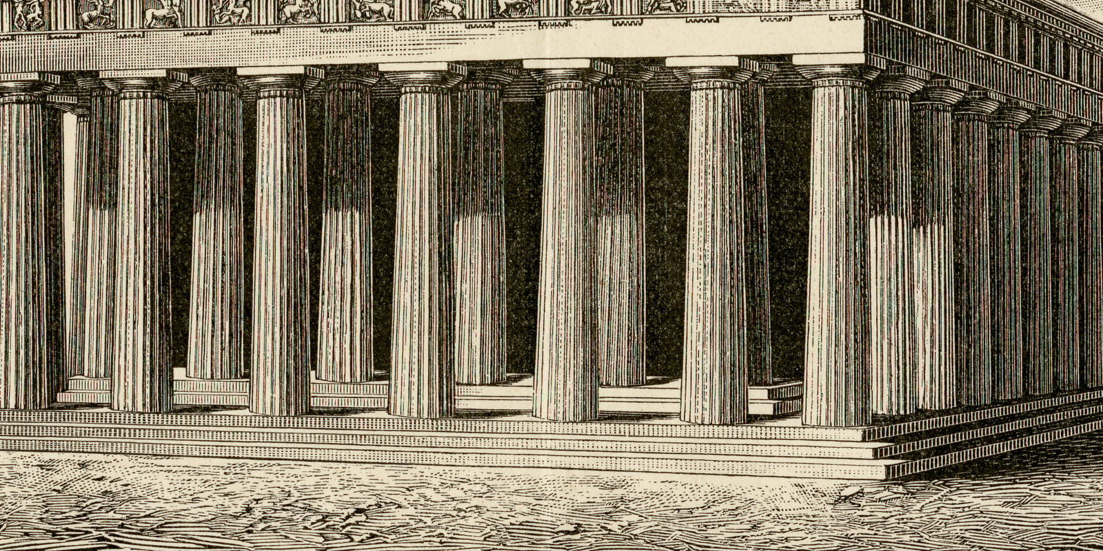 Architektur III ca 1893 historische Bildtafel Holzstich