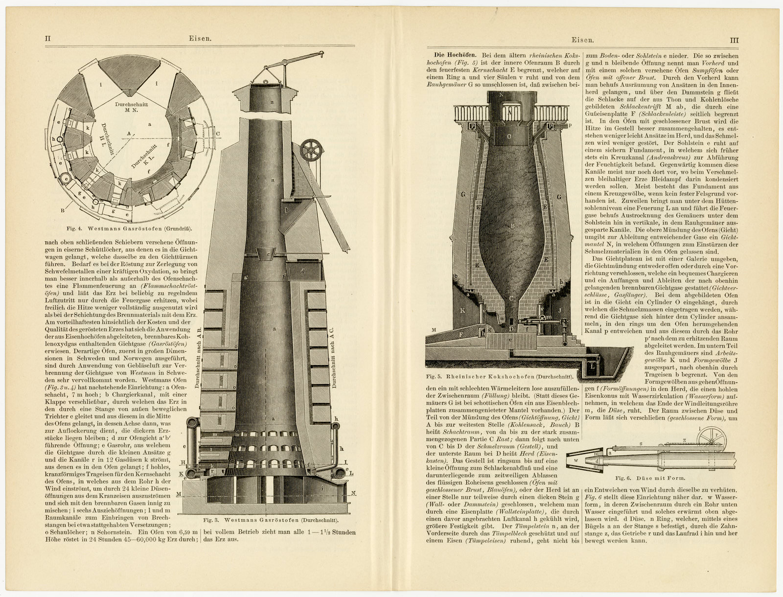 Eisen I ca 1893 historische Bildtafel Holzstich