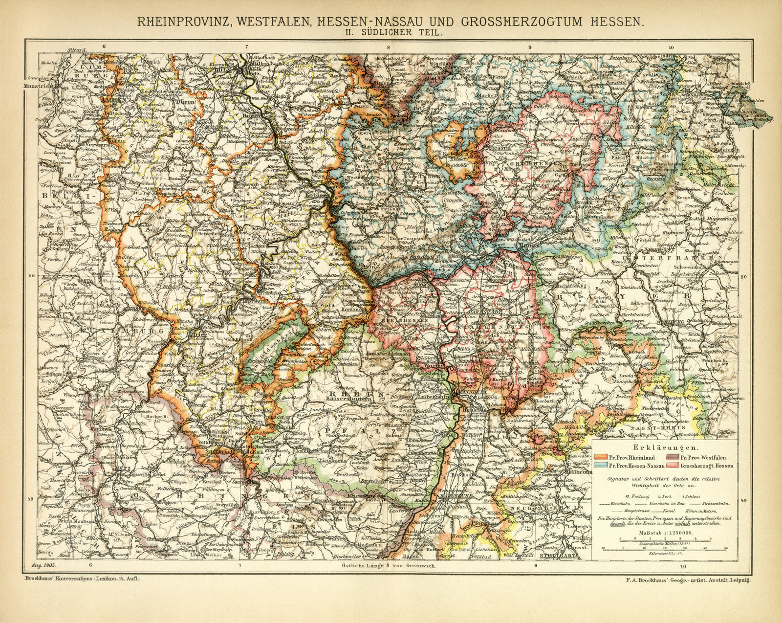 Rheinprovinz Westfalen Hessen S d Historische Karte 1905 rheinprovinz-westfalen-hessen-s-d-historische-karte-1905