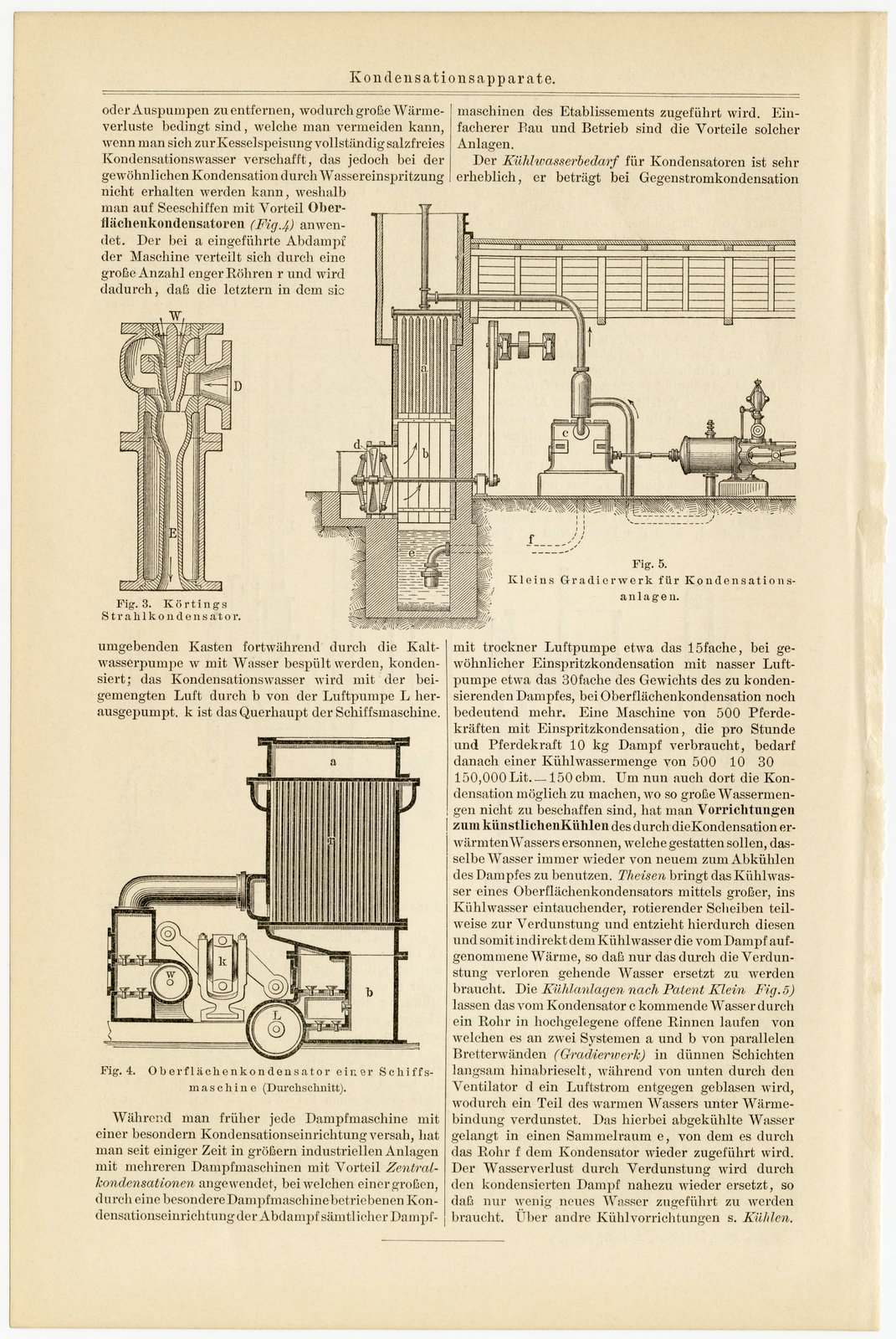 Kondensationsapparate ca 1895 historische Bildtafel Holzstich