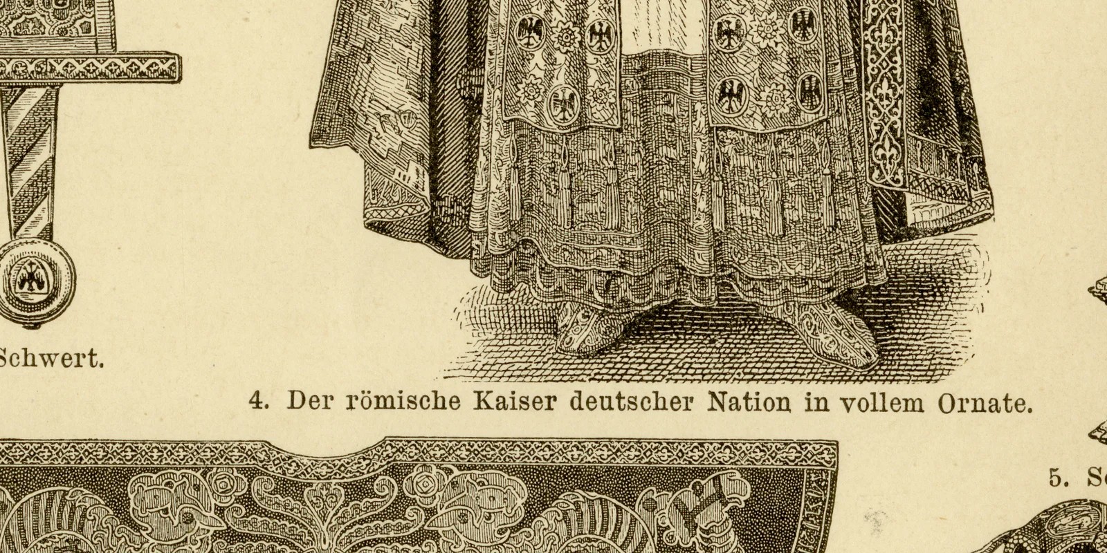 Insignien ca 1884 historische Grafik Holzstich